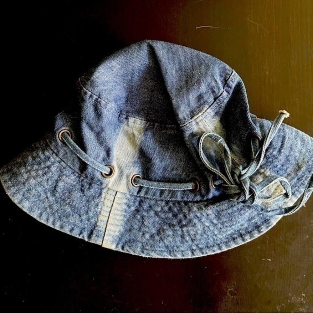 Denim bucket hat tie dye